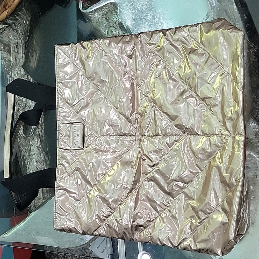 Victoria's Secret Metallic Rose Gold Tote bag  Nwot